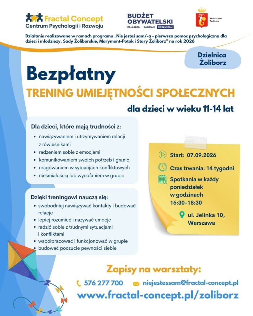 TUS Nie jestes sam 819x1024 - Budżet obywatelski - Żoliborz